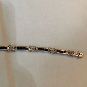 Silver and Blue Sapphire bracelet
